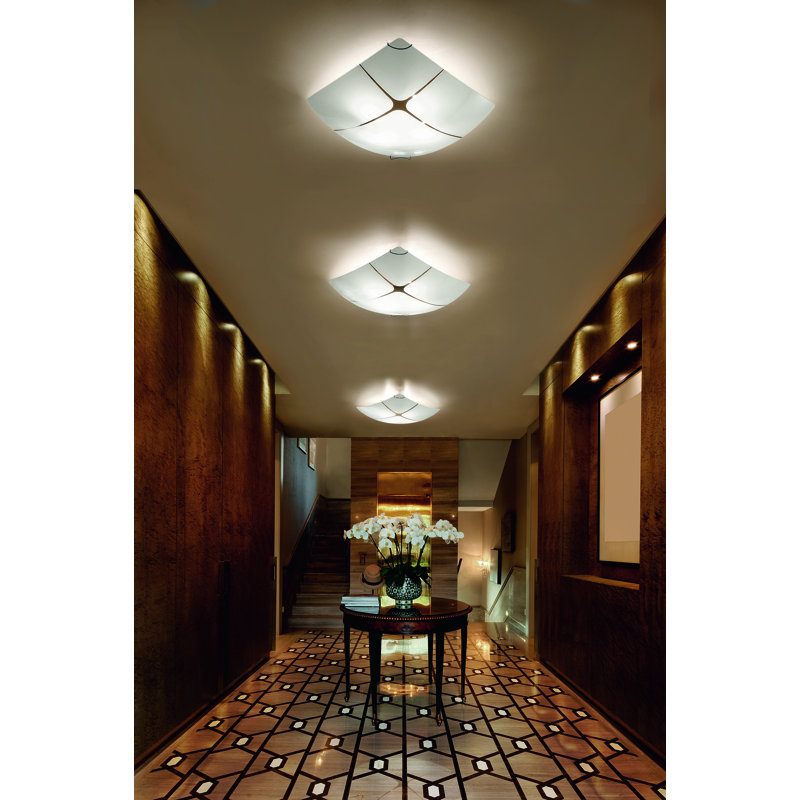 Texas Glass Flush Mount, 10cm H x 55cm W x  55cm D
