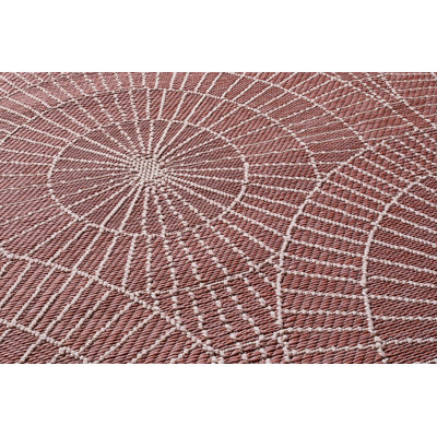 Flachgewebe-Innen/Außen-Teppich Kocher in Rosa