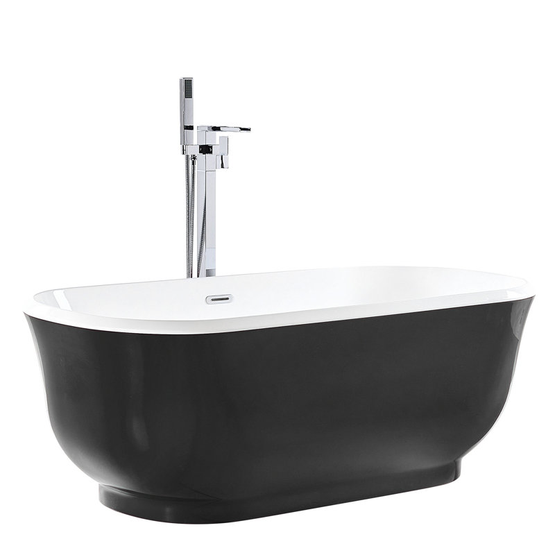Bolduc 1700mm x 770mm Soaking Acrylic Bathtub, Black