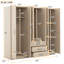 Armoire de chambre 6 portes grise-902895593