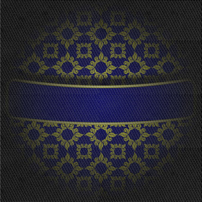 Tapis décoratif bleu Damas elle-mai