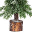 Sapin de Noël givré givré avec base en jute