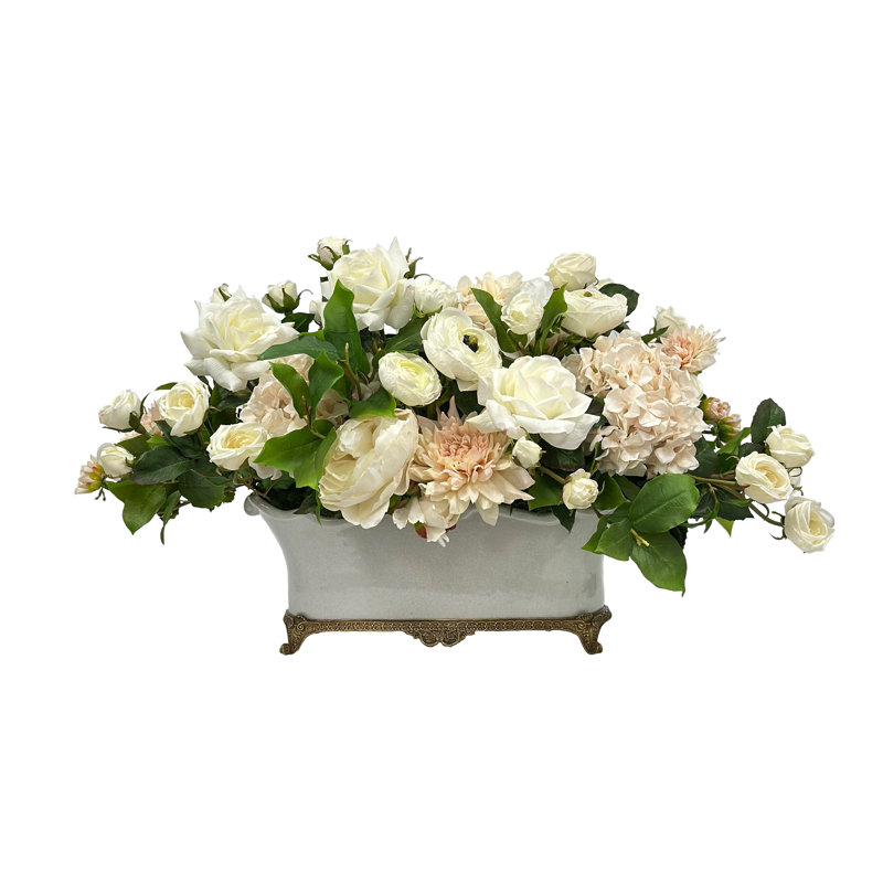 Cafe Au Lait Floral In Planter