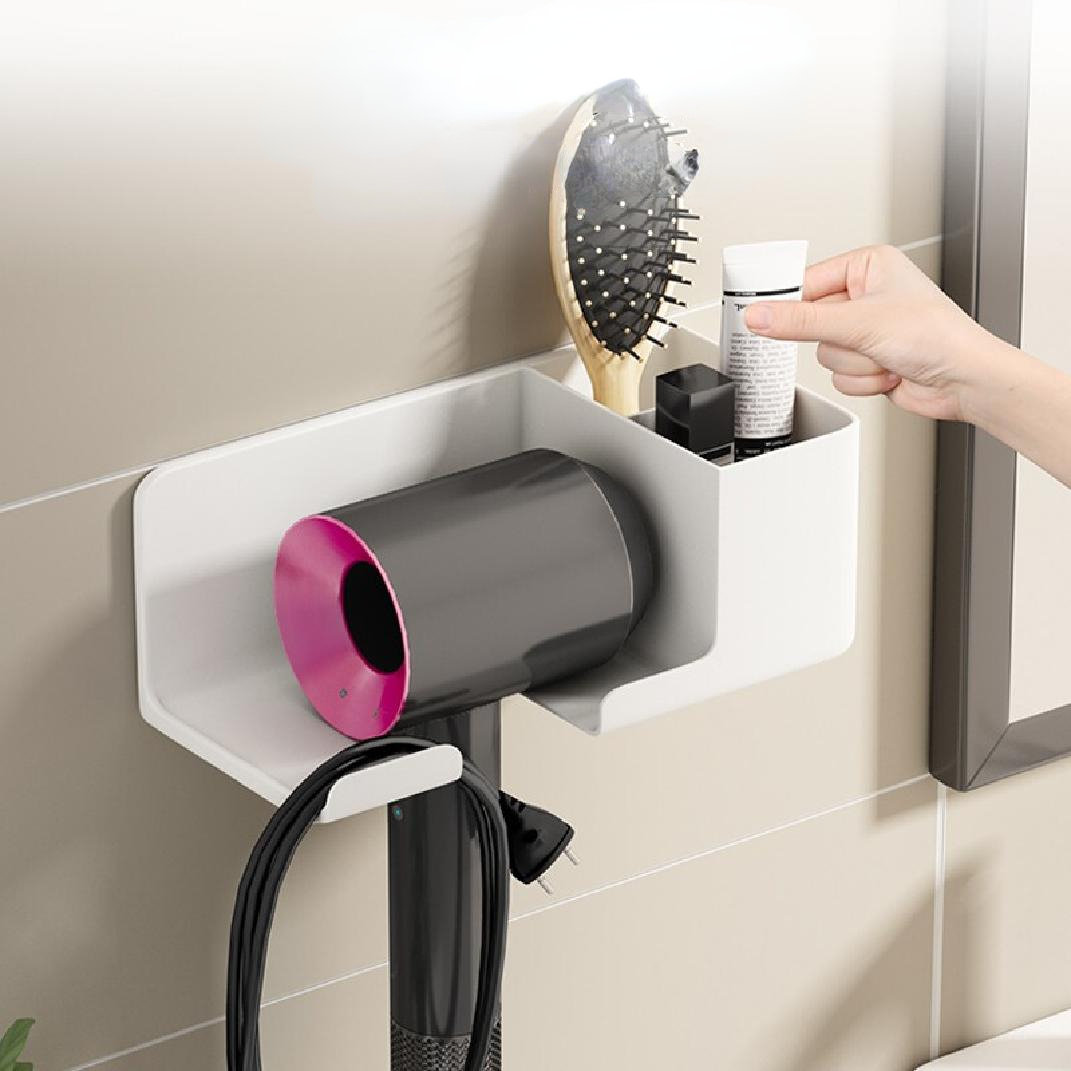 Hair Dryer Holder 3 in 1 Hair Tool Organizer,Blow Dryer Holder Wall  Mounted,Bathroom Bedroom Hair Care Styling for Flat Iron,Curling Iron,Hair