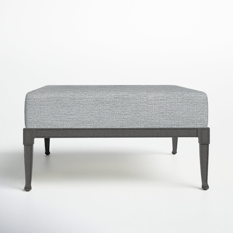 Wiltshire Outdoor Ottoman, Pewter, Pique Gravel Sunbrella®