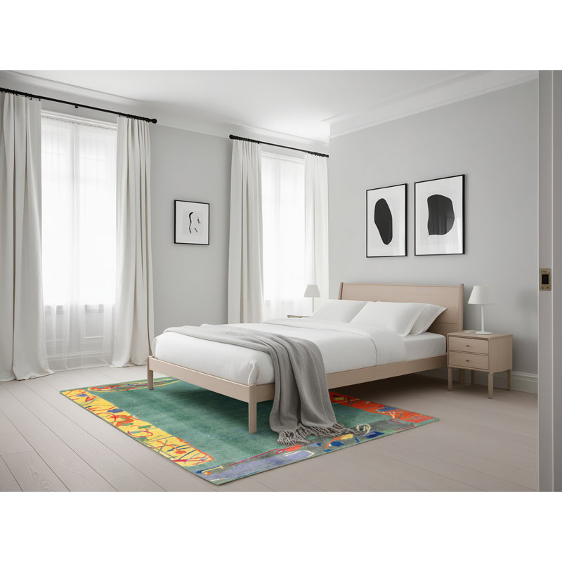 Miladin Abstract Indoor Rug, Rectangle 5' x 7'