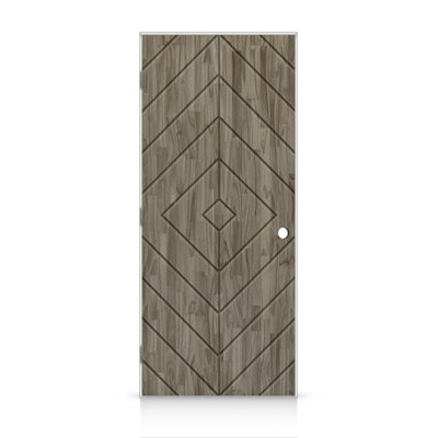 Stained Smooth Pine Wood Single Prehung Interior Door