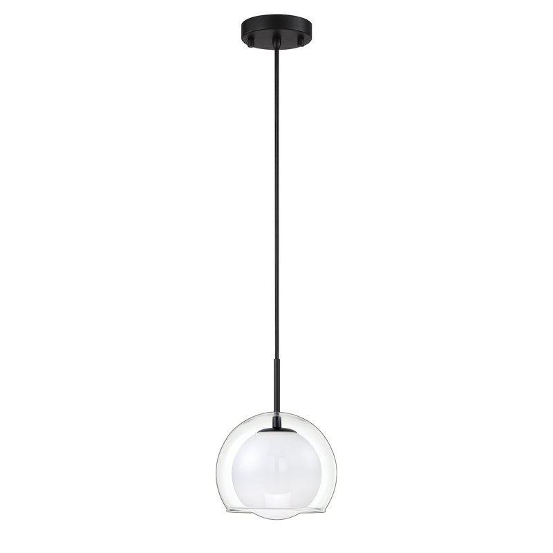 Luminaire suspendu en laiton 1 lumière Barlet, Noir