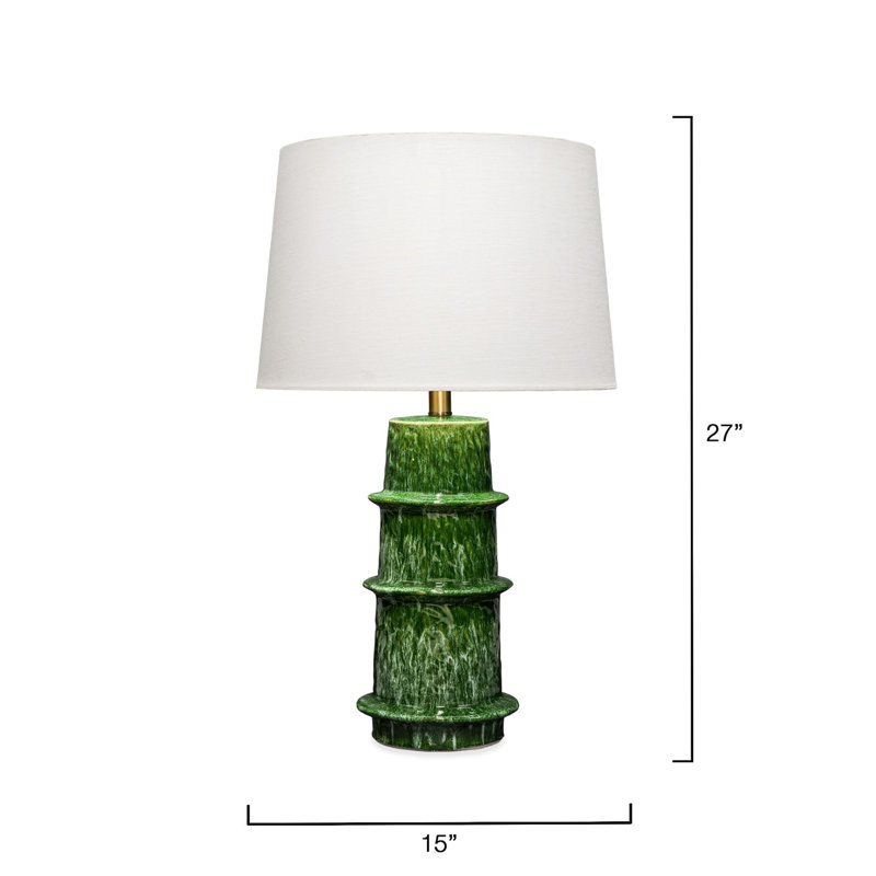 Saturn Ceramic Table Lamp with Linen Shade