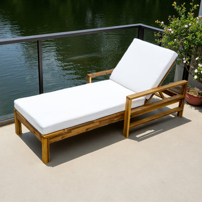 Outdoor Lounge Chair with Adjustable Backrest