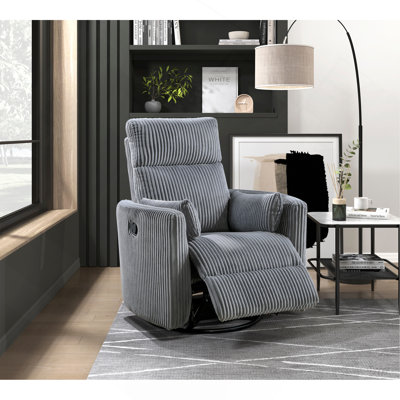 Mobilier de salon en velours côtelé gris 1 pièce