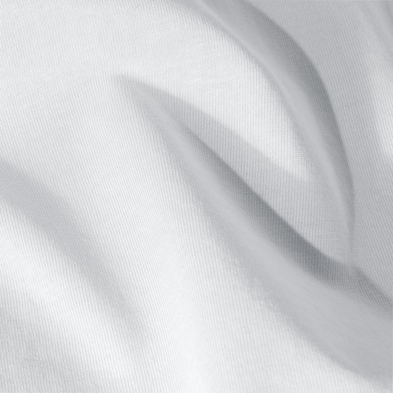 Organic 100% Cotton Jersey Knit Fitted Sheet, Full Fitted Sheet, White