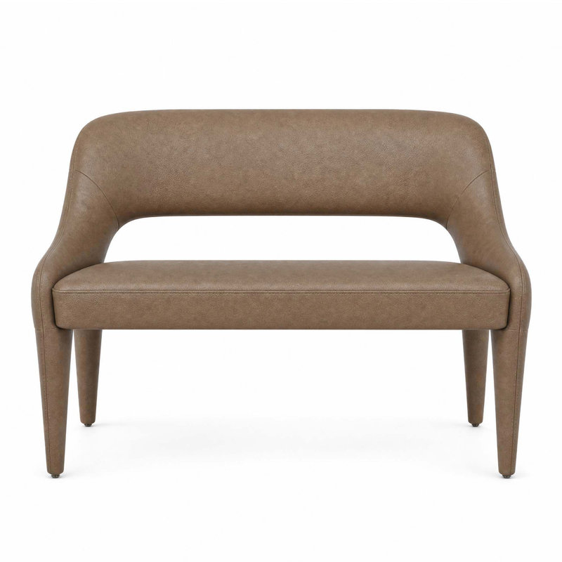 Fauteuil d'appoint rembourré (ensemble de 2), Polyester brun