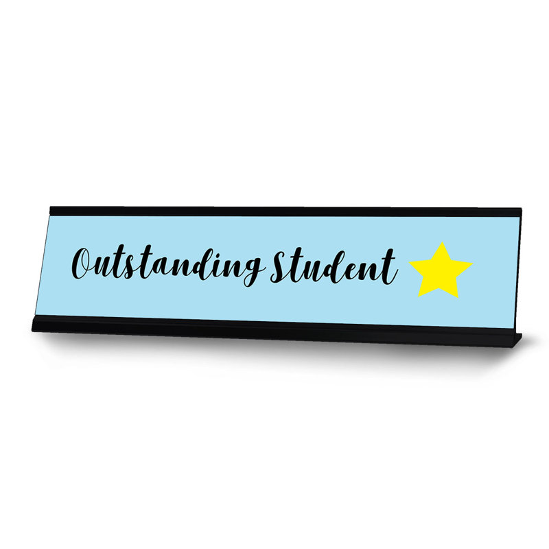Enseigne de bureau pour étudiant exceptionnel
