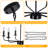 6-Light Modern Black Iron Candlestick Chandelier, Dimmable & Adjustable, for Living Room & Foyer