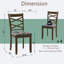 4 chaises de salle à manger rembourrées en noyer, dossier ergonomique à haut dossier, siège en mousse souple, convient aux petites chaises de salle à manger de 4 personnes, conception moderne avec construction en croix