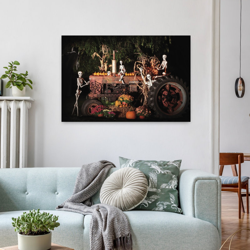 Halloween d'Halloween, art automnal contemporain, H 24 po x l 36 po