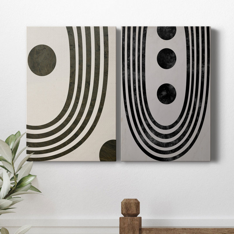 «Tubular Abstract I», ensemble de 2 reproductions d'art texturé sur toile tendue, H 36 po x l 24 po x P 1 po