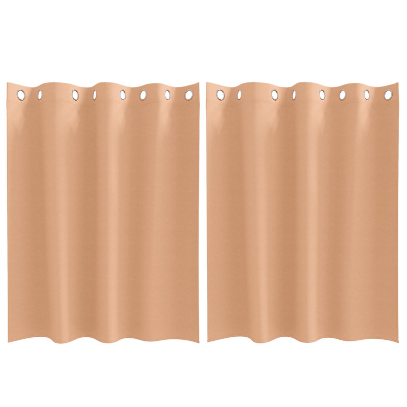Tacorian Curtain Pair, Light Brown, 140cm Width x 140cm Drop