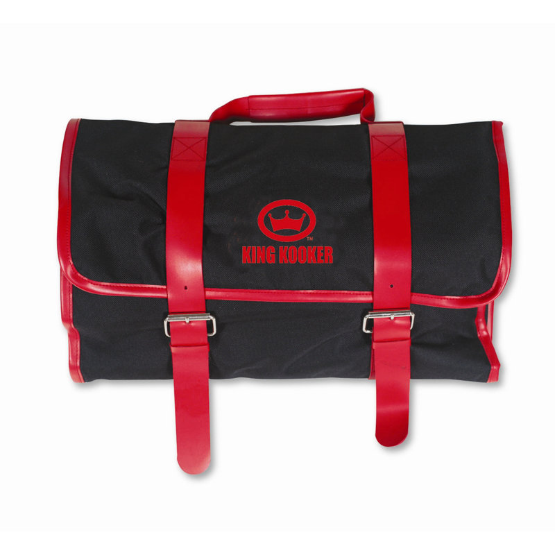 King Kooker 16 Piece Red and Black Tailgating Utensil Set