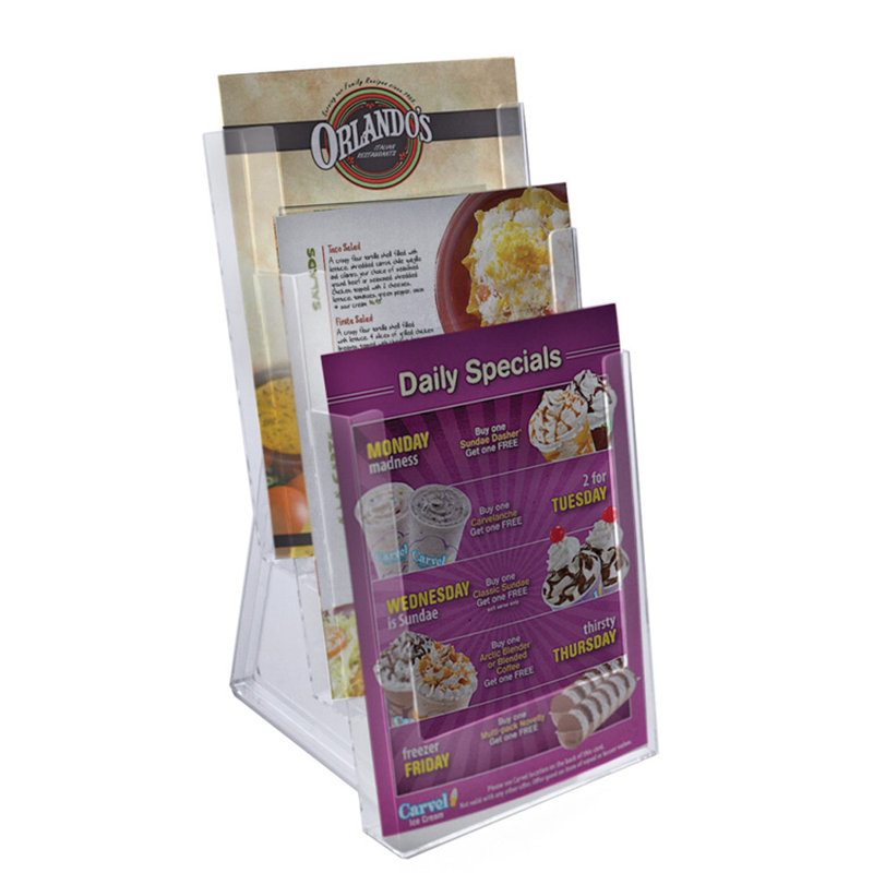 Three-Tier Modular Bifold Brochure Holder, 2-Pack