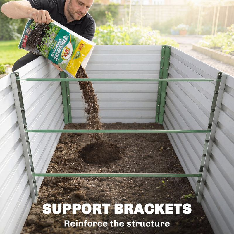 Jardinière surélevée galvanisée 5 pi x 3 pi x 2 pi vert clair, 23,6 po H x 63 po L x 31,5 po po, Vert clair