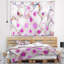 Motif fractal rose abstrait avec tourbillons tapisserie-28495652