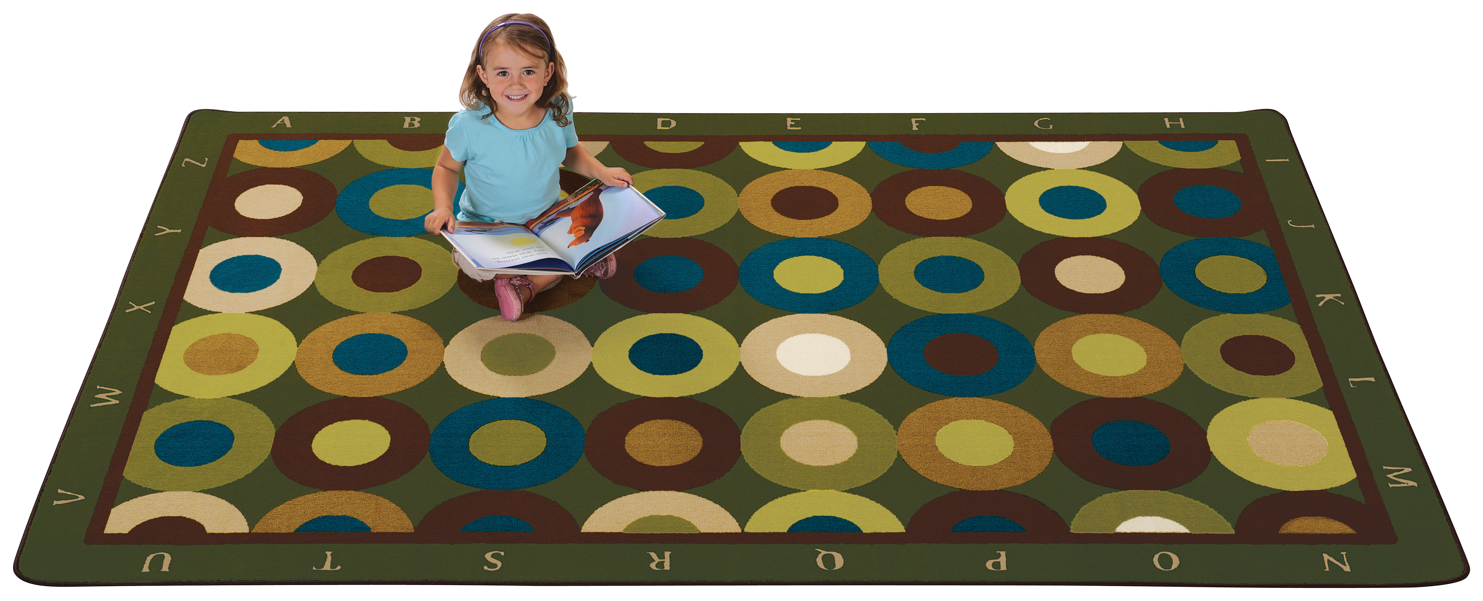 Carpets for Kids Calming Circles Alphabet Premium Collection Tufted ...