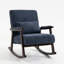 Fauteuil à bascule d'appoint moderne du milieu du siècle avec cadre en bois massif-973393425