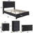  Louby 5 Pieces Farmhouse Full Bedroom Set, Black-101644235-101644238