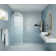 Maven 32 in. x 86.75 in. Fully Frameless Arched Fluted Single Fixed Shower Panel