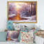 Forêt de Noël avec rivière et arbres II - peinture sur toile-59283533-59283536