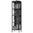 63"H 3-Sided Glass Display Cabinet With Adjustable Shelf-32105583