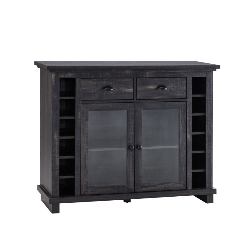 48 " L Bar Cabinet, Charcoal