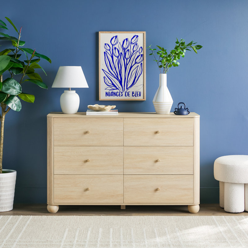 Commode 6 tiroirs Modern Wood, Coastal Oak