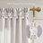 Karlita White Twist Tab Lined Room Darkening 2-PK 50x84" Window Curtain Panel Pair