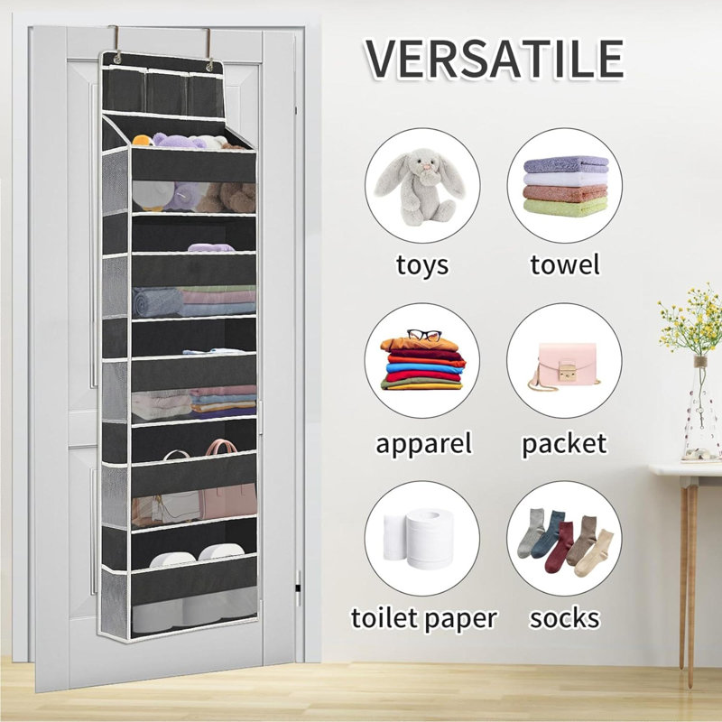 Opsincs Fabric Overdoor Organizer, Black