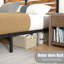 Grand lit plateforme en métal avec rangement sous le lit