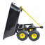 Camion à benne basculante pliable en poly avec cadre en acier, 10 pouces. Pneumatique, noir