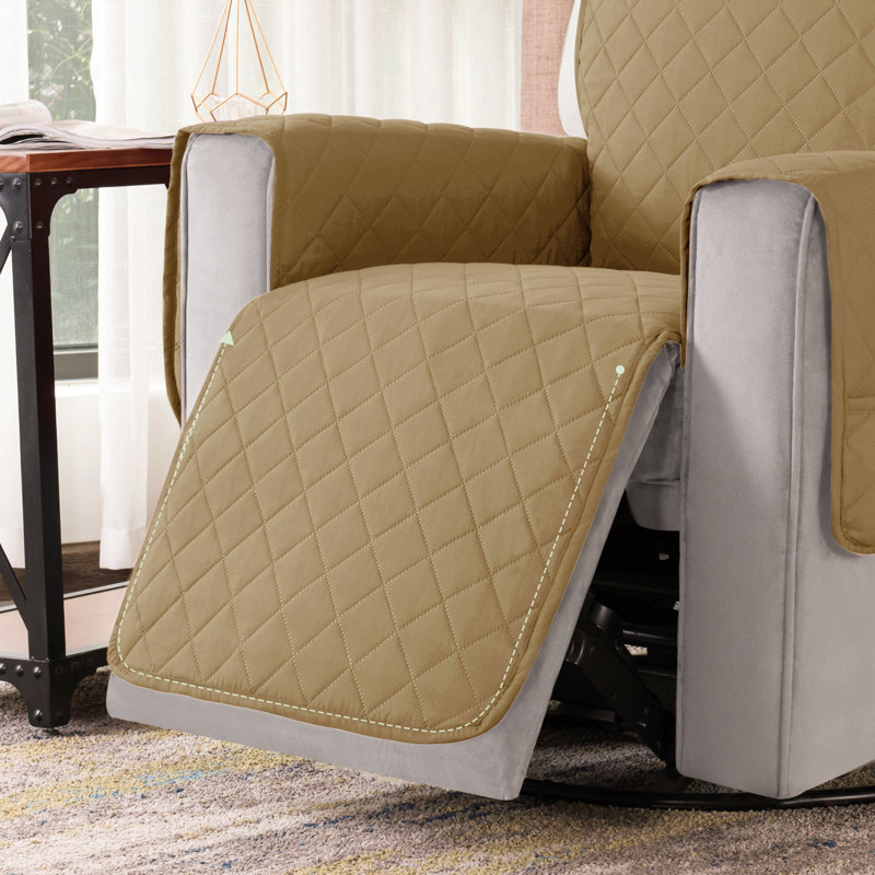 Housse pour fauteuil inclinable résistant à l'eau, housses antidérapantes pour fauteuil inclinable avec poche, housse de canapé inclinable lavable, protecteur de mobilier pour enfants, animaux de compagnie (grand, kaki)