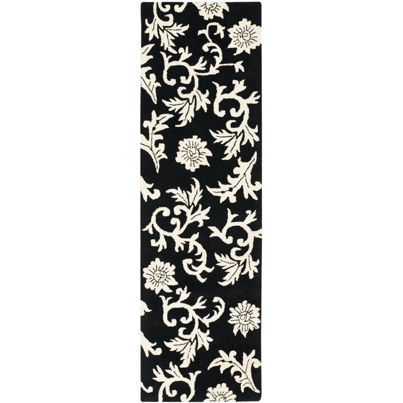 Cola Soho Hand Tufted Wool Floral Rug, Runner 2'6" x 8'