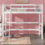 Lit mezzanine simple en bois massif avec échelle-36430628