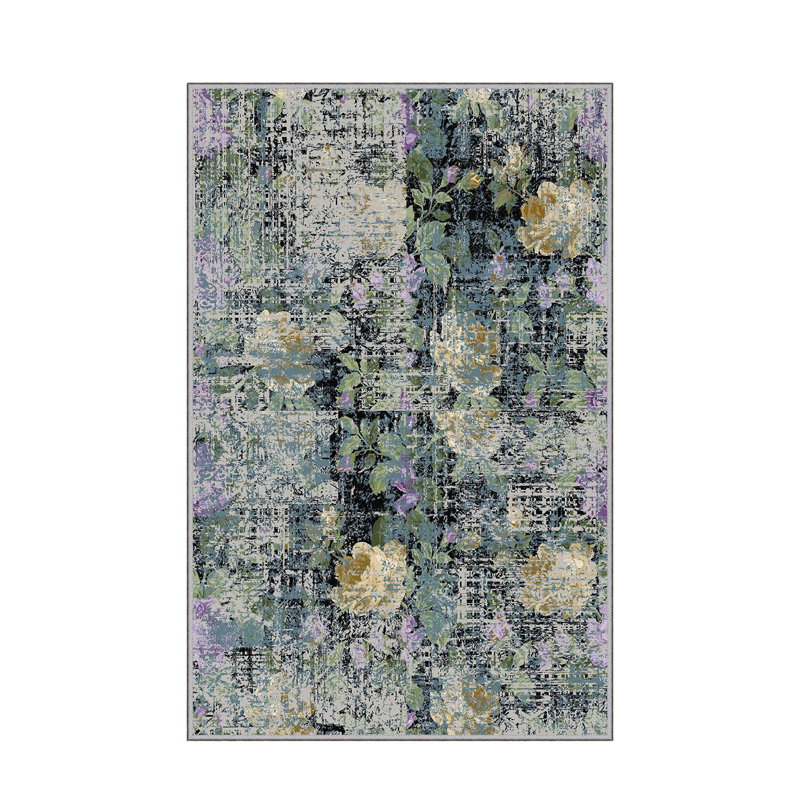 Stylish Woven Carpet (4.6 x 7.2 Feet), 100% Polyester, 0.4 in Pile Height | Antibacterial, Non-Slip Underside, Machine Washable | 3D Digital Print Design | Perfect for Living Room, Bedroom, & Dining Areas
