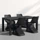 Farrah 86'' Rectangular 4 - Person Outdoor Dining Set