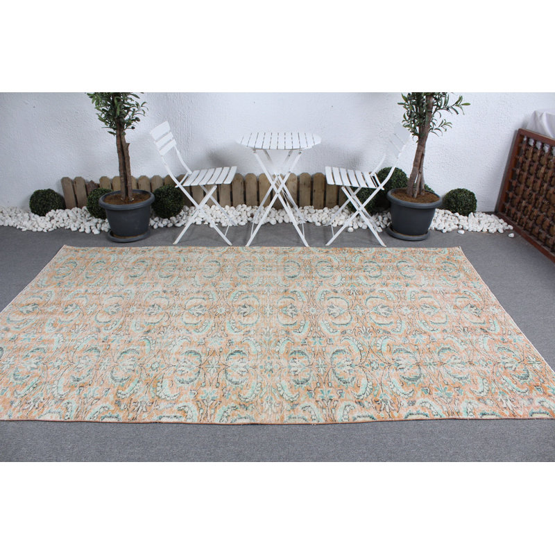 Tapis turc antique Oushak pour grand espace de chambre à coucher - Revêtement de sol de style rétro