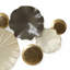 Décoration murale moderne en métal 45 po avec disques de feuilles de lotus, décoration murale minimaliste multicolore