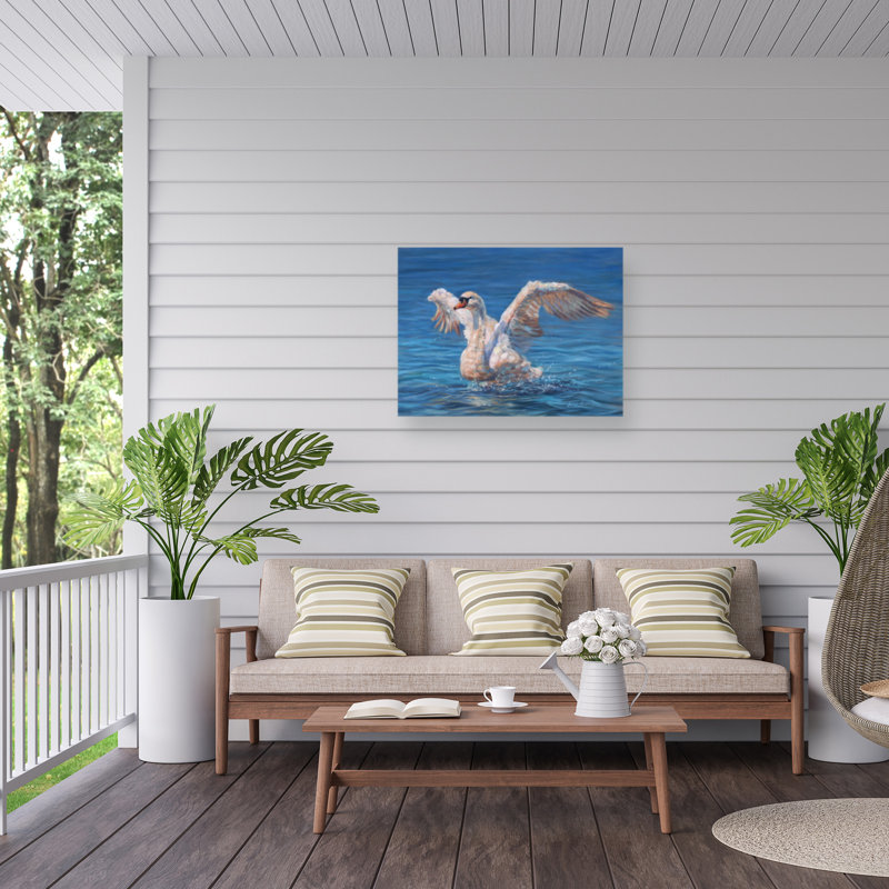 Toile d'extérieur David Stribble Swan, H 14 po x l 19 po