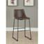 Tabouret de bar brun et noir (ensemble de 2)