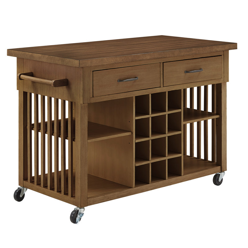 Sariyah Wood Kitchen Cart, Oak