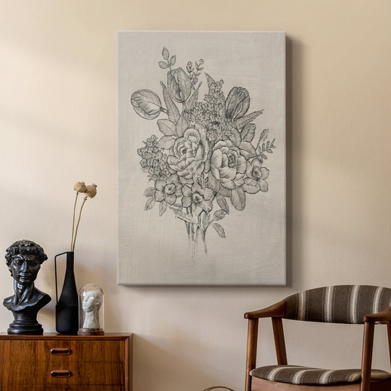Bouquet de fleurs II - galerie Cavas sur mesure, H 27 po x l 18 po